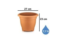 Omnipazar SO-VHS4 Dekoratif Vaha Saksı İç ve Dış Mekan 7.7 Litre No 4