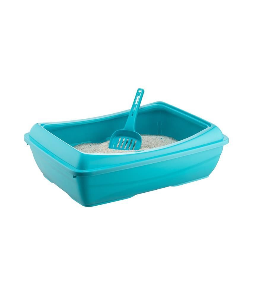 Omnipazar SY-5095 Büyük Açık Evcil Hayvan Kedi Tuvaleti Turkuaz