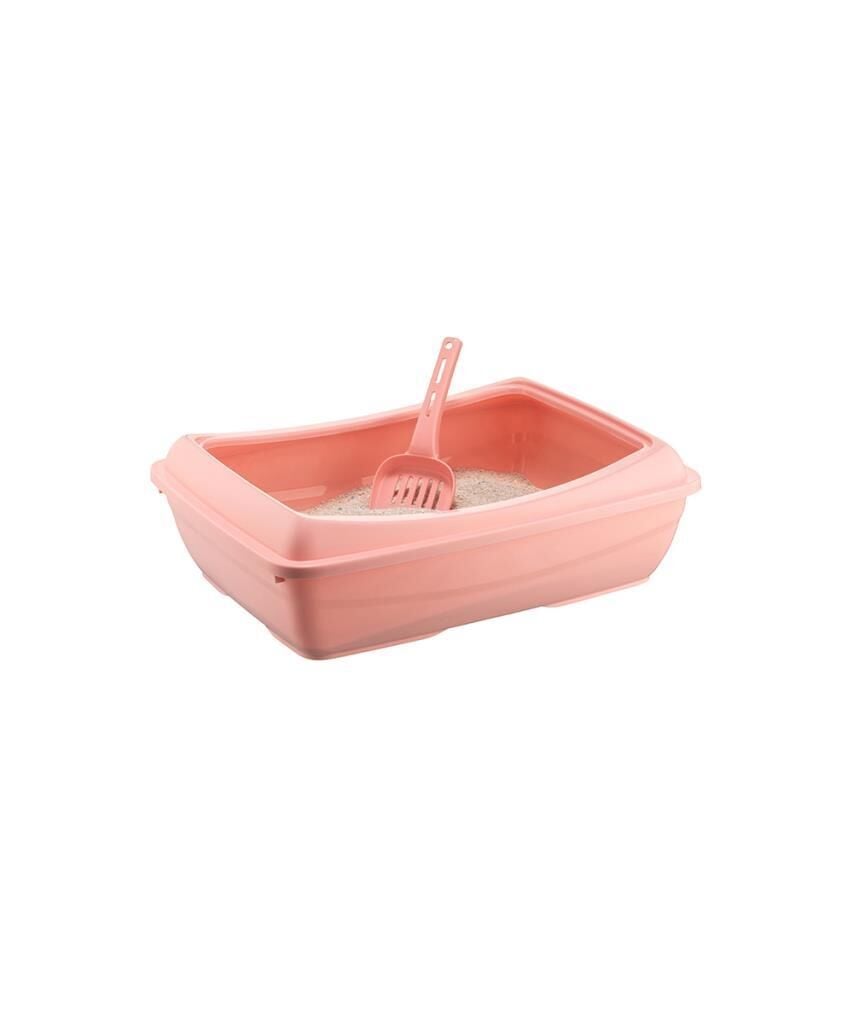 Omnipazar SY-5081 Küçük Açık Evcil Hayvan Kedi Tuvaleti Pembe