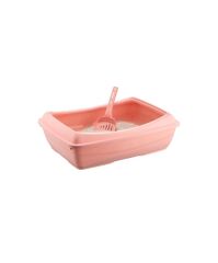 Omnipazar SY-5081 Küçük Açık Evcil Hayvan Kedi Tuvaleti Pembe