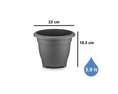 Omnipazar SO-VHS3 Dekoratif Vaha Saksı İç ve Dış Mekan 3.9 Litre No 3