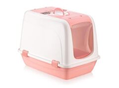 Omnipazar SY-5092 Büyük Kapaklı Evcil Hayvan Kedi Tuvaleti Pembe