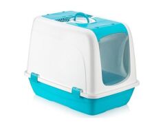 Omnipazar SY-5092 Büyük Kapaklı Evcil Hayvan Kedi Tuvaleti Turkuaz