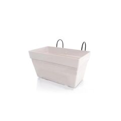 Omnipazar SO-YB01A Dekoratif Askılı Yalı Balkon Saksı 6.5 Litre No 1 Kirli Beyaz (113)