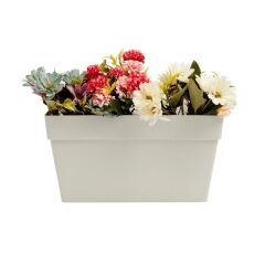 Omnipazar SO-YB01A Dekoratif Askılı Yalı Balkon Saksı 6.5 Litre No 1 Kirli Beyaz (113)