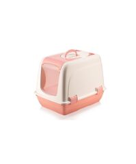 Omnipazar SY-5088 Küçük Kapaklı Evcil Hayvan Kedi Tuvaleti Pembe