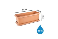 Omnipazar SO-V691 Tabaklı Villa Bahçe Saksı Takımı 39 Litre No 1 Kiremit (108)