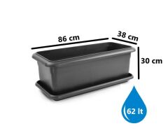 Omnipazar SO-V692 Tabaklı Villa Bahçe Saksı Takımı 62 Litre No 2