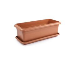 Omnipazar SO-V692 Tabaklı Villa Bahçe Saksı Takımı 62 Litre No 2 Kiremit (108)