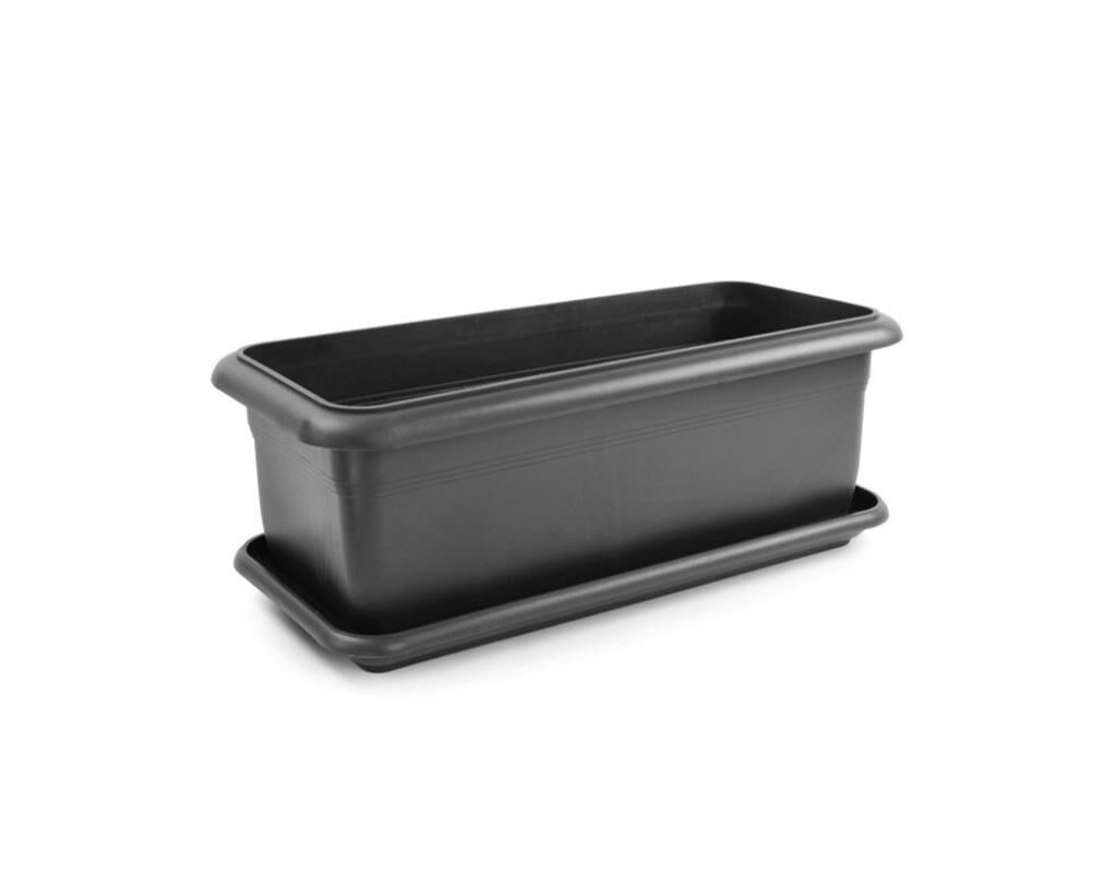 Omnipazar SO-V692 Tabaklı Villa Bahçe Saksı Takımı 62 Litre No 2 Antrasit (116)