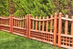 Omnipazar SY-5998 Elite Plastik Dekoratif Bahçe Çiti 4'lü Set 60x55 cm Kahverengi