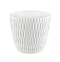 Omnipazar SY-5445 6,5 Lt Beyaz Decora Desenli Saksı 6 Adet