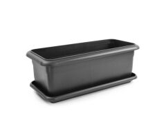 Omnipazar SO-V693 Tabaklı Villa Bahçe Saksı Takımı 95 Litre No 3 Antrasit (116)
