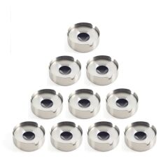 Omnisoft Skoçlu Küçük Boy Küllük Kül Tablası Kapaklı Yuvarlak Paslanmaz 10 Adet