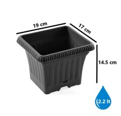 Omnipazar SO-OB00 Dekoratif Ova Balkon Saksı 2.2 Litre No 0