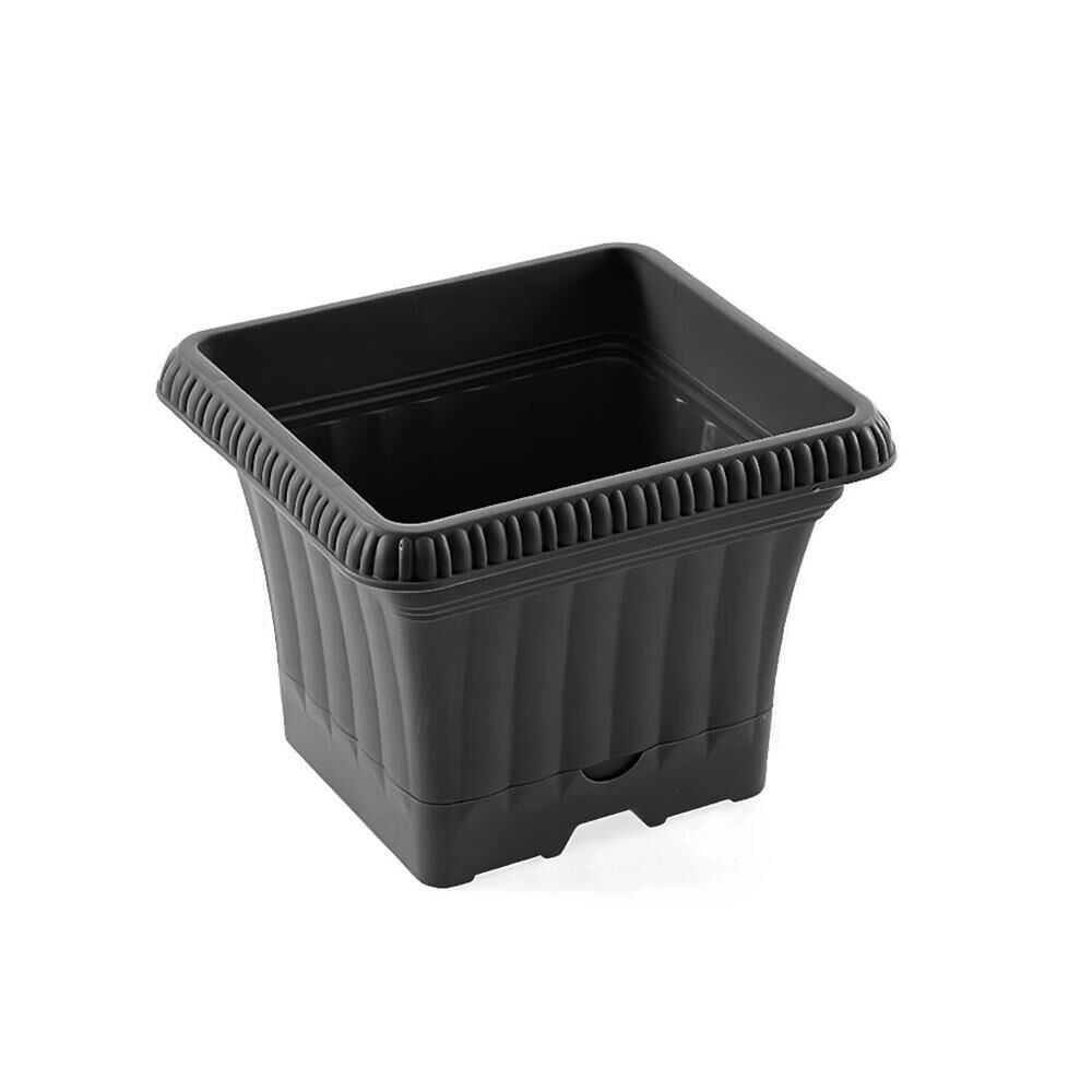 Omnipazar SO-OB00 Dekoratif Ova Balkon Saksı 2.2 Litre No 0 Antrasit (116)