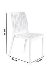 Omnipazar SY-2523 Rattan Bahçe Sandalye 4'lü Set Beyaz