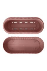 Omnipazar KRS Mercan Dekoratif Sukulent Kaktüs Plastik Saksı Takımı 5'li Set Soft Pembe