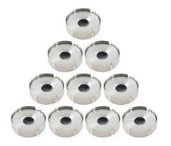 Omnisoft Skoçlu Büyük Boy Küllük Kül Tablası Kapaklı Yuvarlak Paslanmaz 10 Adet