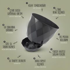 Omnipazar KRS-450 Yakamoz Tabaklı Plastik Saksı Takımı 0.3 Litre No 0