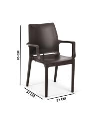 Omnipazar SY-2502 Plastik Eve Bahçe Koltuk Sandalye 4'lü Set