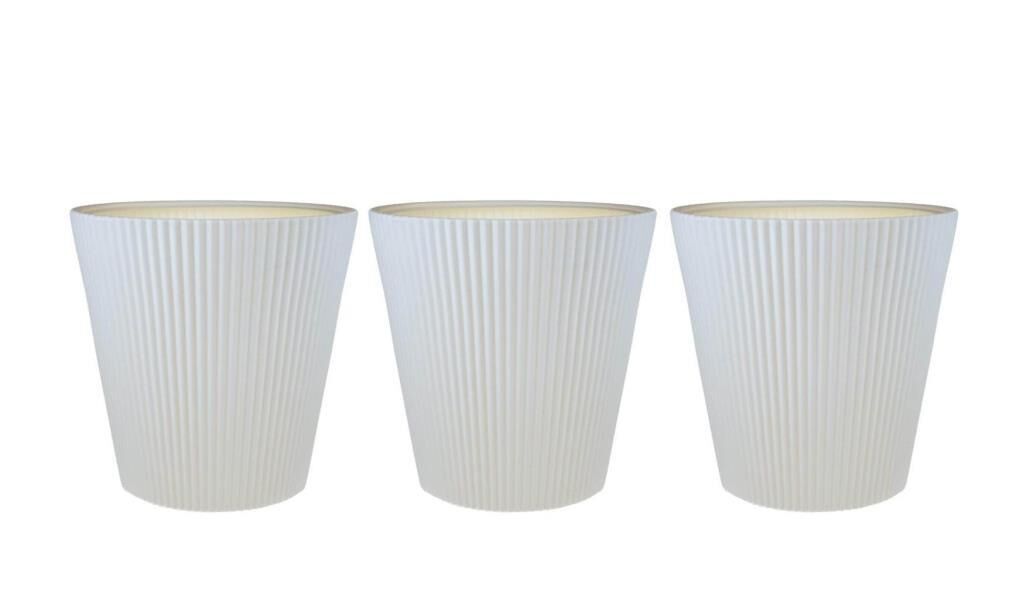 Omnipazar SO-LNS3 Dekoratif Luna Saksı 29 lt Beyaz 3 Adet