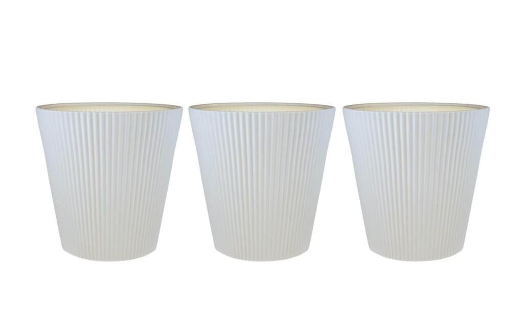 Omnipazar SO-LNS3 Dekoratif Luna Saksı 29 lt Beyaz 3 Adet