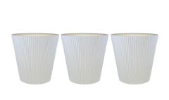 Omnipazar SO-LNS3 Dekoratif Luna Saksı 29 lt Beyaz 3 Adet