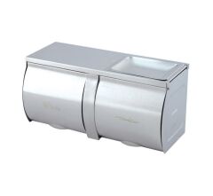 Omnipazar Xinda GS210W1 Mat İkili Wc Kağıt Dispenseri Paslanmaz Çelik