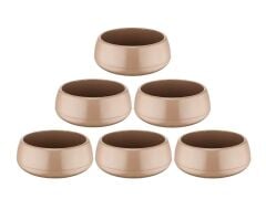 Omnipazar SO-EAS3 Elvan Arajman Sukulent Kaktüs Saksı 4.8 lt Mocha 6 Adet