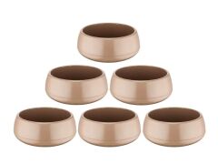 Omnipazar SO-EAS3 Elvan Arajman Sukulent Kaktüs Saksı 4.8 lt Mocha 6 Adet