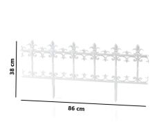 Omnipazar SY-5990 Klasik Plastik Bahçe Çiti 86x38 cm 4'lü Set Beyaz