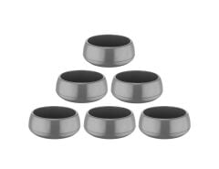 Omnipazar SO-EAS1 Elvan Arajman Sukulent Kaktüs Saksı 0.86 lt Antrasit 6 Adet