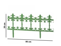 Omnipazar SY-5990 Klasik Plastik Bahçe Çiti 86x38 cm 4'lü Set YEŞİL