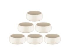 Omnipazar SO-EAS1 Elvan Arajman Sukulent Kaktüs Saksı 0.86 lt Kirli Beyaz 6 Adet