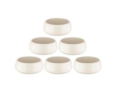 Omnipazar SO-EAS1 Elvan Arajman Sukulent Kaktüs Saksı 0.86 lt Kirli Beyaz 6 Adet