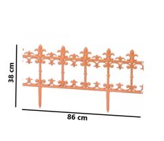 Omnipazar SY-5990 Klasik Plastik Bahçe Çiti 86x38 cm 4'lü Set Kahverengi
