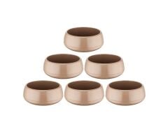 Omnipazar SO-EAS1 Elvan Arajman Sukulent Kaktüs Saksı 0.86 lt Mocha 6 Adet