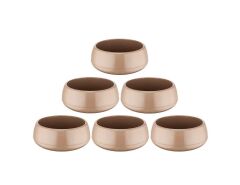 Omnipazar SO-EAS1 Elvan Arajman Sukulent Kaktüs Saksı 0.86 lt Mocha 6 Adet