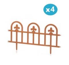 Omnipazar SY-5992 Estate Plastik Bahçe Çiti 60x32 cm 4'lü Set