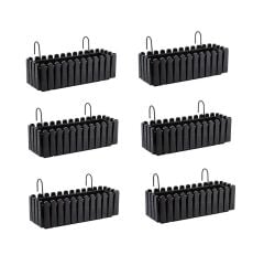 Omnipazar SO-İB02 Askılı Balkon Saksı Takımı 9 lt Antrasit 6 Adet