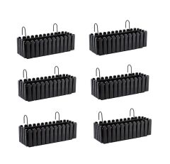 Omnipazar SO-İB02 Askılı Balkon Saksı Takımı 9 lt Antrasit 6 Adet