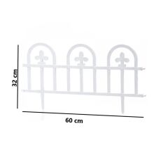 Omnipazar SY-5992 Estate Plastik Bahçe Çiti 60x32 cm 4'lü Set Beyaz