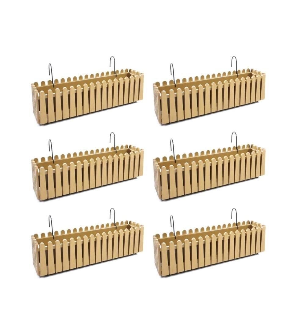 Omnipazar SO-İB02 Askılı Balkon Saksı Takım 9 lt Gold 6 Adet