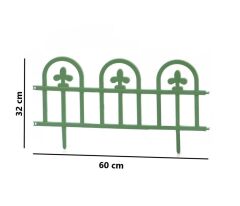 Omnipazar SY-5992 Estate Plastik Bahçe Çiti 60x32 cm 4'lü Set YEŞİL