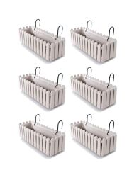 Omnipazar SO-İB02 Askılı Balkon Saksı Takımı 9 lt Kirli Beyaz 6 Adet