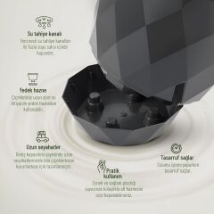 Omnipazar KRS-451 Yakamoz Tabaklı Plastik Saksı Takımı 0.65 Litre No 1 Gri