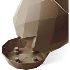 Omnipazar KRS-451 Yakamoz Tabaklı Plastik Saksı Takımı 0.65 Litre No 1 Kahverengi