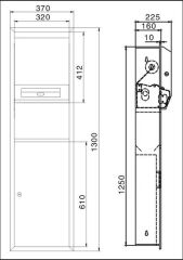 Omnipazar Xinda GSG63C Sıva Üstü Fotoselli Kağıt Havluluk ve Çöp Kovası Seti