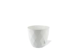 Omnipazar KRS-453 Yakamoz Tabaklı Plastik Saksı Takımı 2.4 Litre No 3 Beyaz